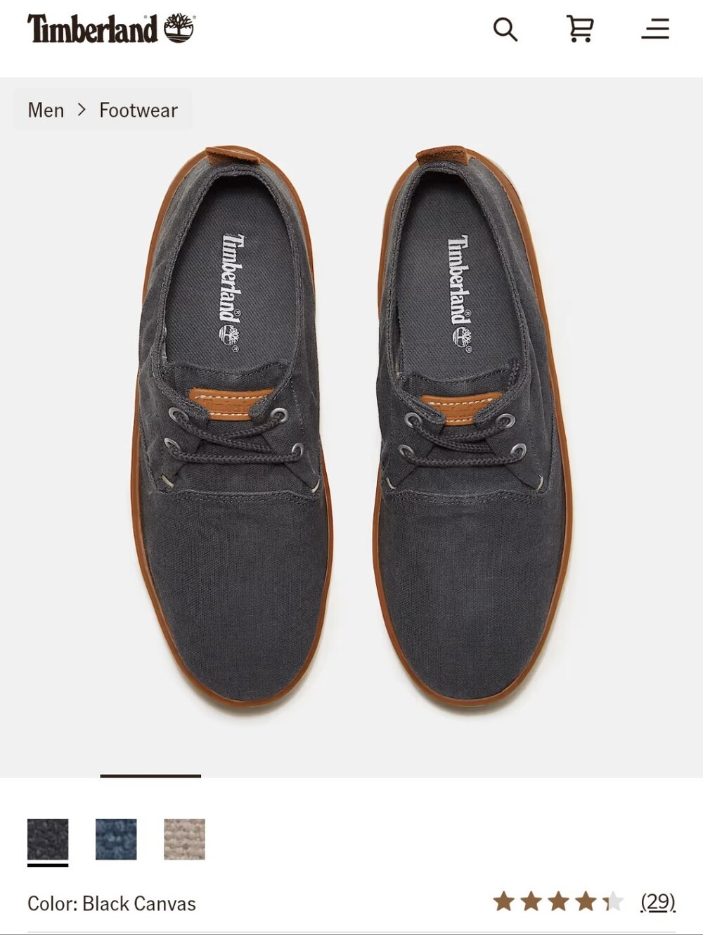 NEW Timberland Men's Canvas Shoes